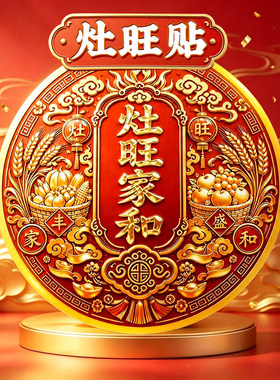 灶旺家和灶台橱柜贴吉祥旺财贴