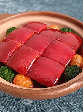 定制仿真鹌鹑红烧肉食品模型拍戏道具假菜展示品厨师教学食物样品