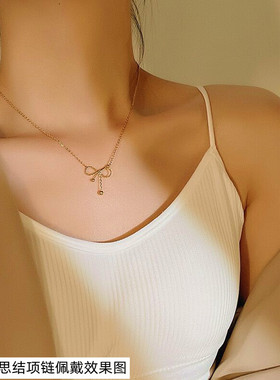 项链越南沙金不掉色锁骨链女沙金