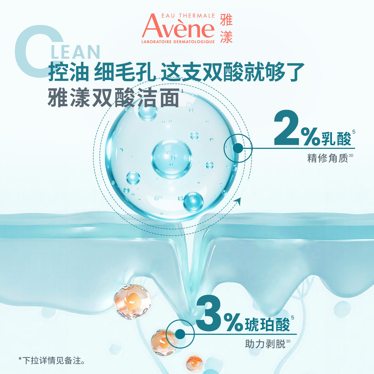 【会员日预售】雅漾控油净肤洁面凝胶敏感肌深层清洁洗面奶avene