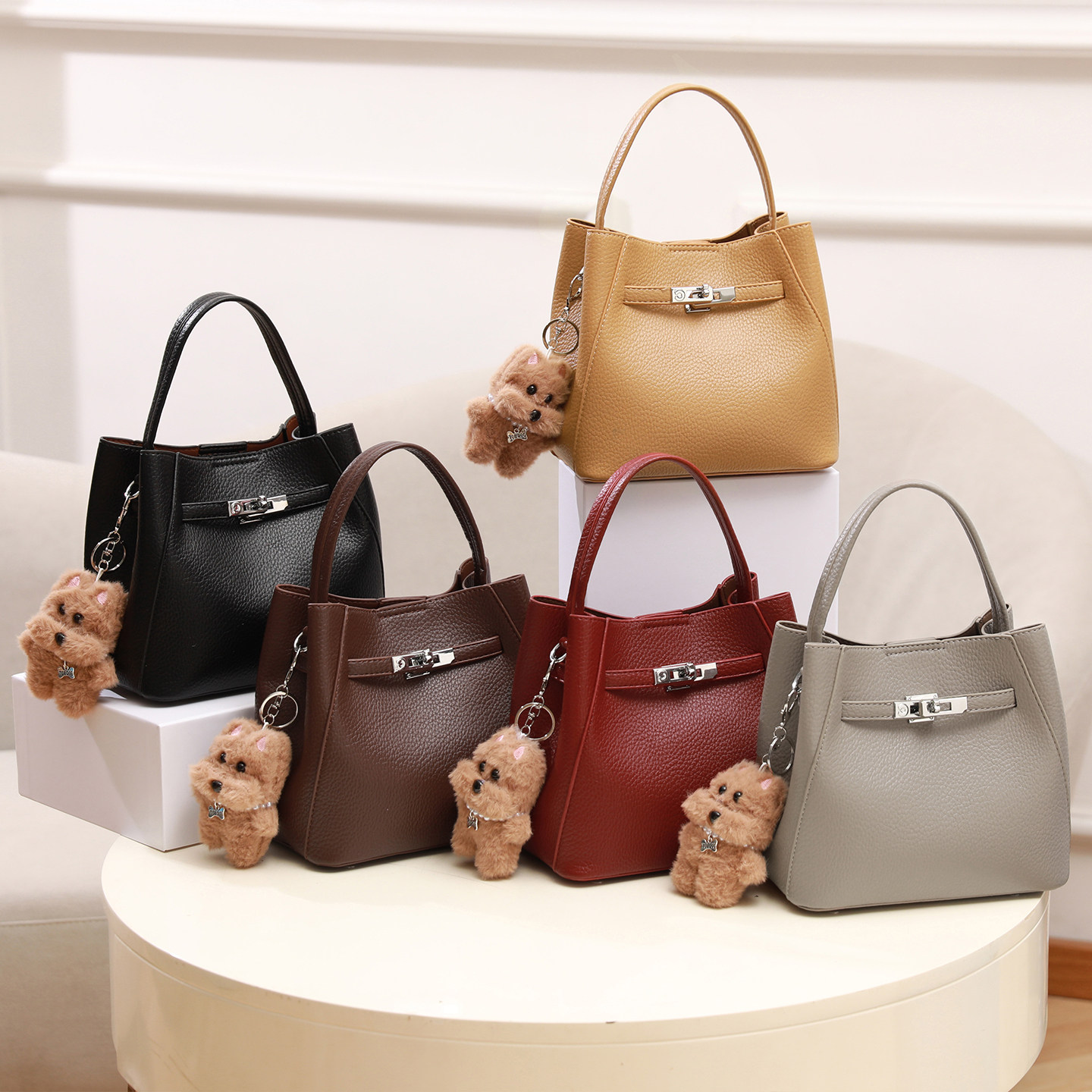 真皮菜篮子水桶包包女2025新款潮时尚百搭小众单肩斜挎包手提女包,淘宝优惠券,粉丝福利购,淘宝优惠卷