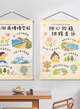 治愈系装饰画拒绝精神内耗送闺蜜趣味礼物客厅卧室装扮挂画墙贴纸