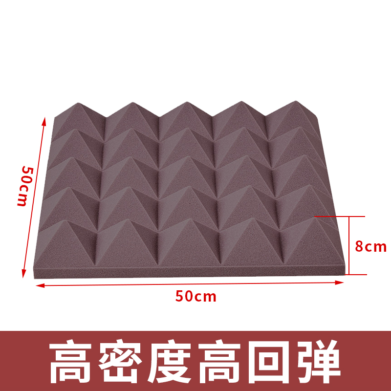 8cm金字塔消音吸音棉 吸音隔音材料 家庭KTV录音棚演播室鼓房琴房 - 图2