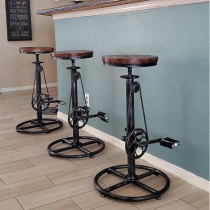 Retro Creative Minimalist Bike Bar Cafe Bar Café Lift Bar Stool High-end Light Lavish Industrial Wind High Chair