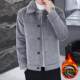 Winter mink velvet jacket for men 2025 new trendy slim fit, light and mature plus velvet and thickened men's woolen short jacket