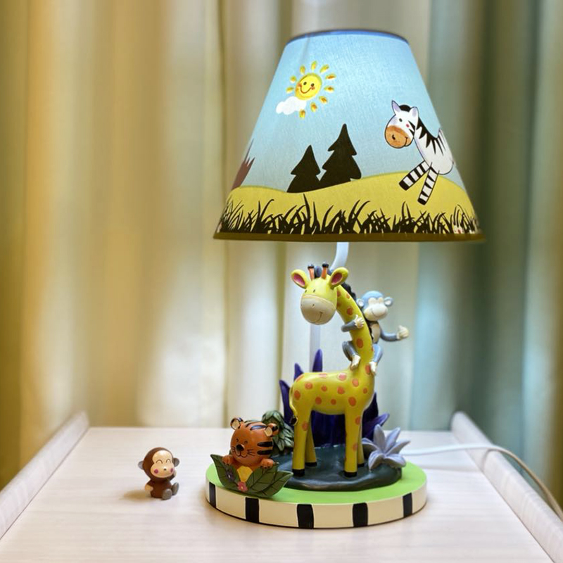 动物台灯儿童房卧室床头灯创意男孩可爱卡通可调光装饰灯长颈鹿 - 图0