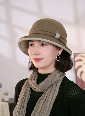 新款韩版秋冬季时尚卷檐渔夫帽户外百搭防晒遮阳帽减龄显脸小盆帽