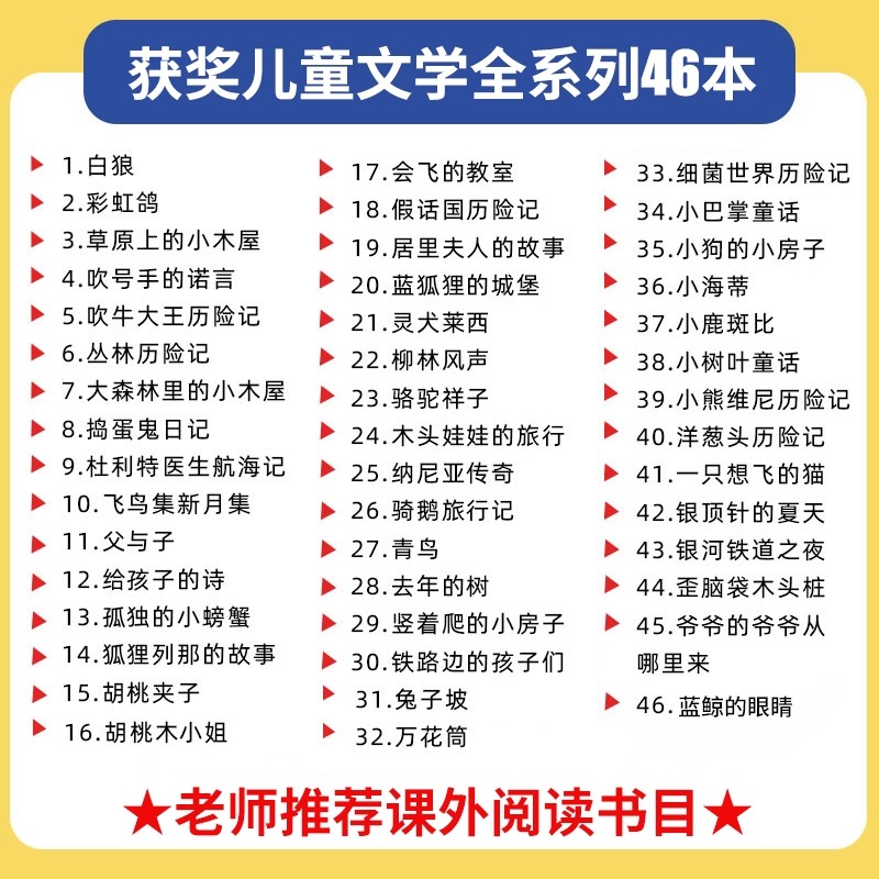 国际大奖儿童文学全套46册正版 万花筒柳林风声父与子小鹿斑比 儿童文学读物小学生三四五六年级课外阅读书籍青少年儿童名著故事书 - 图2