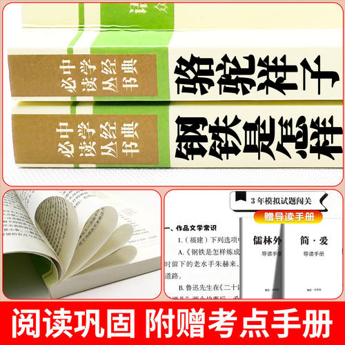 骆驼祥子和钢铁是怎样炼成的七年级下册必读正版课外书人教版海底两万里书原著老舍著初中生初一下册青少年读物必读完整版无删减 - 图1