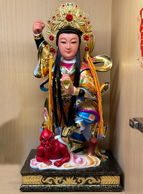 陈靖姑临水夫人神像植发植眉香樟木雕家用三奶夫人陈太后陈十四娘