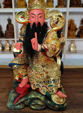 真武大帝香樟木雕神像上帝玄武