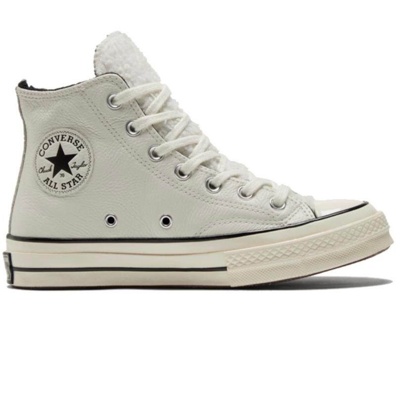 匡威冬款1970S三星标加绒保暖皮质羊羔绒板鞋男女172364C 172365C,淘宝优惠券,粉丝福利购,淘宝优惠卷