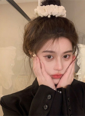 秋冬珍珠大肠发圈女发饰