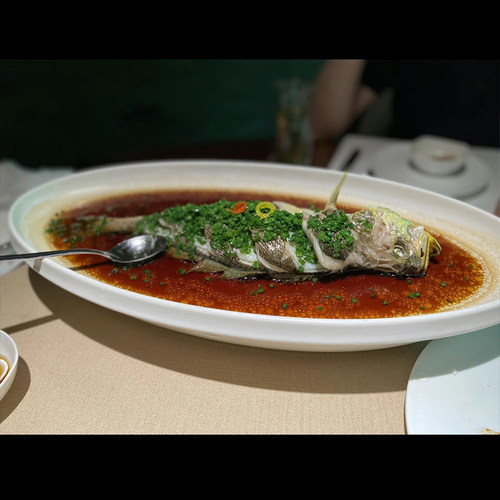 皇宴鱼盘酒店饭店专用蒸鱼盘子陶瓷椭圆形大小号中式商用菜盘创意 - 图0