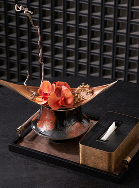 中式酒店样板间烟酒店装饰品摆件