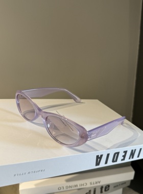 韩系浅紫色y2k千禧风猫眼