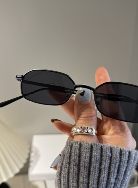 复古小框三角猫眼金属墨镜女