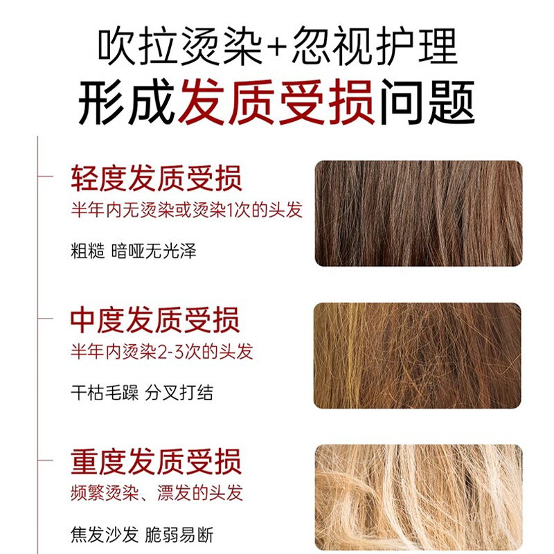 OKCS分级修护发膜改善烫染柔顺修护干枯毛躁分叉顺滑柔亮保湿护发 - 图2