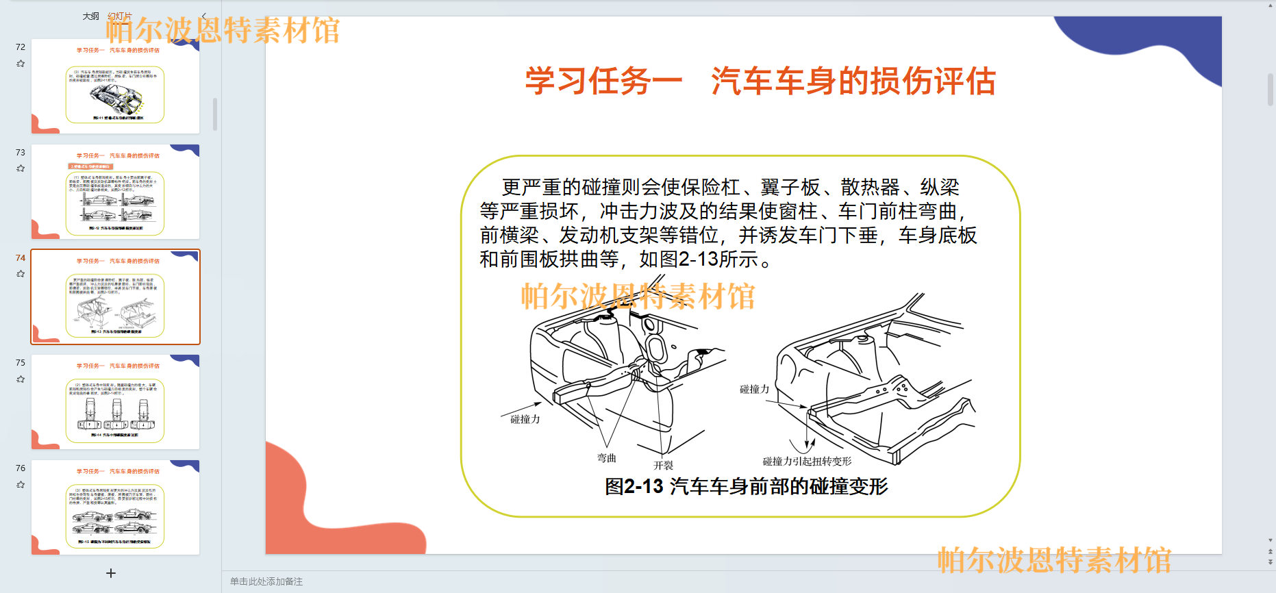 汽车车身诊断与修复PPT课件教案试卷题讲课备课学拆装与调整修复 - 图0