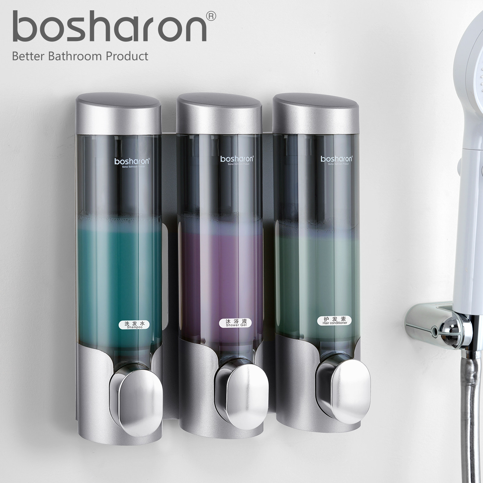 免打孔皂液器壁挂式酒店洗发水沐浴露洗手液挂壁器分装按压瓶盒子,淘宝优惠券,粉丝福利购,淘宝优惠卷