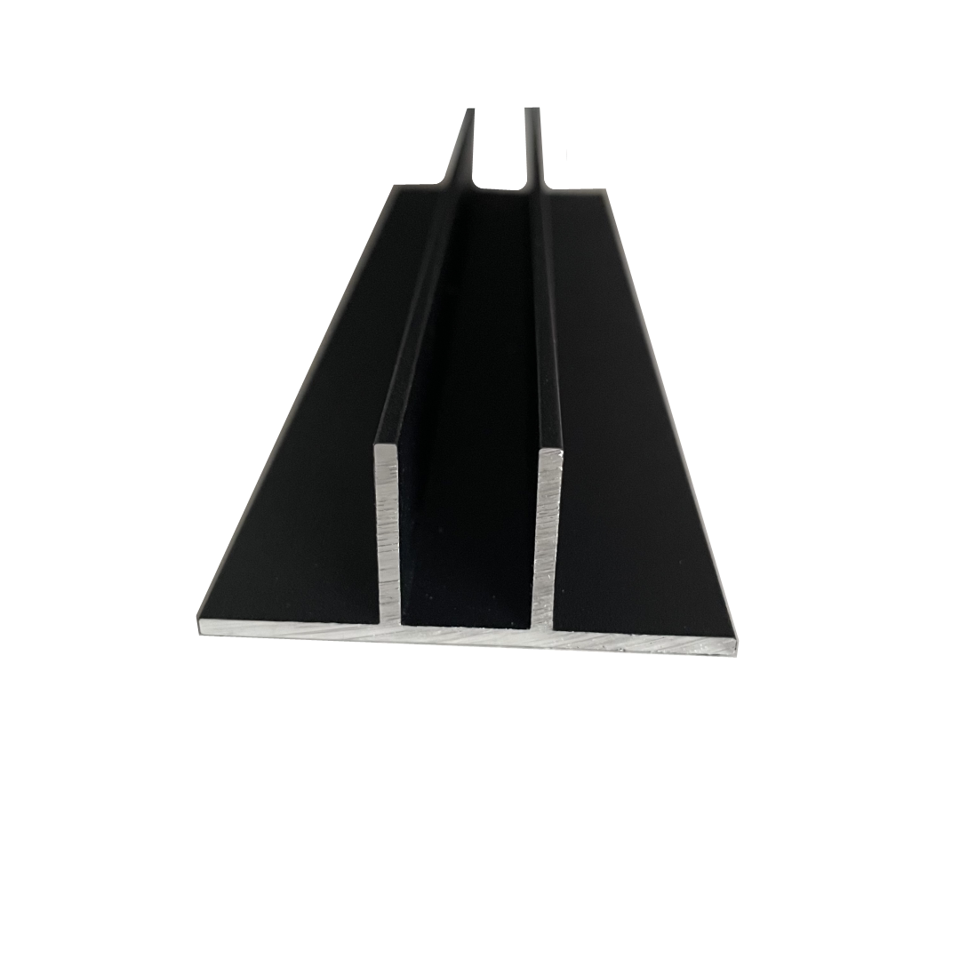 新型加厚淋浴房玻璃预埋卡槽双t型槽内12mm铝合金u型槽卫生间隔断