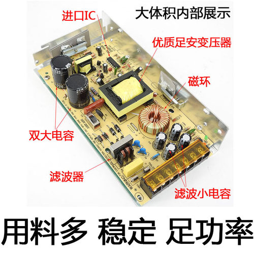 12v10a直流开关电源监控摄像头专用变压器集成集中供电s-120-12伏 - 图1