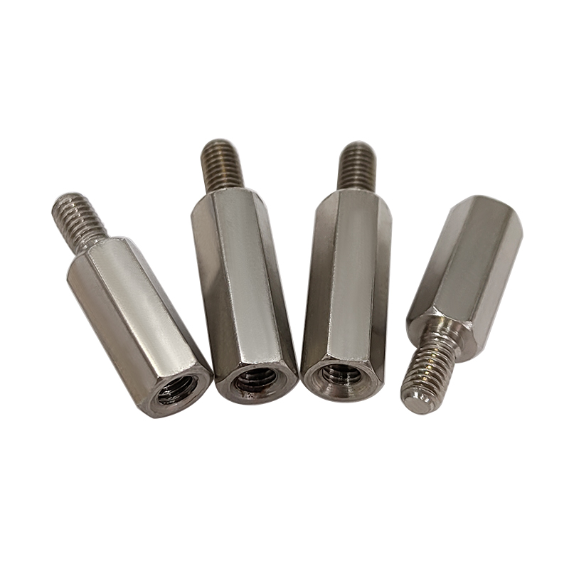 M2.5*L+3+5+6不锈钢304六角接线柱隔离柱阴阳螺柱单通内外牙柱 - 图0