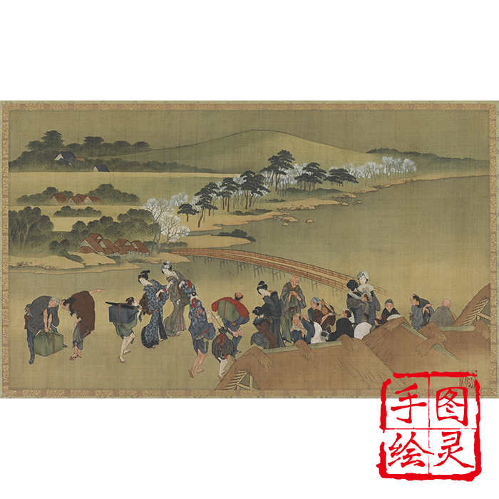 日本浮世绘大师葛饰北斋高清素材图片电子版临摹学习设计绘画素材 - 图3