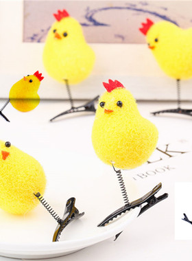 礼物卖萌风韩版小鸡发卡跑男同款