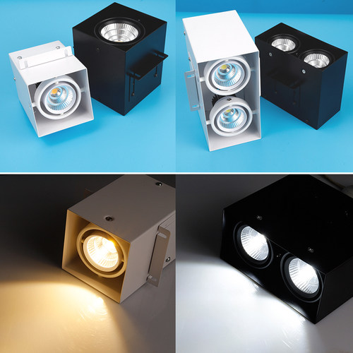 铝方通吊顶专用led灯cob斗胆灯射灯筒灯8公分10公分12公分方通灯 - 图1