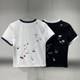 Spring and summer new niche small pattern narrow short-sleeved T-shirt