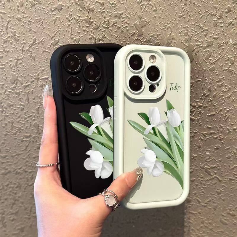 ins郁金香适用于三星Galaxy S24/S23/S22ultra手机壳A15/A55防摔A22新款A73保护外壳氛围感 - 图0