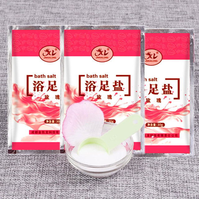 Bath Salts Rose Scented Exfoliating Cleansing Foot Soak Powder