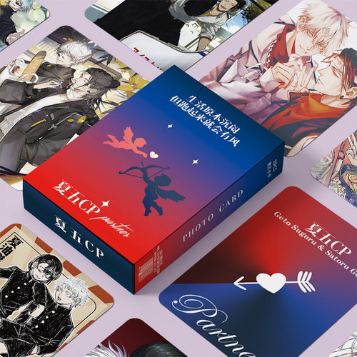 夏五CP镭射小卡五条悟夏油杰55张动漫咒术回战周边三寸盒装LOMO卡 - 图0