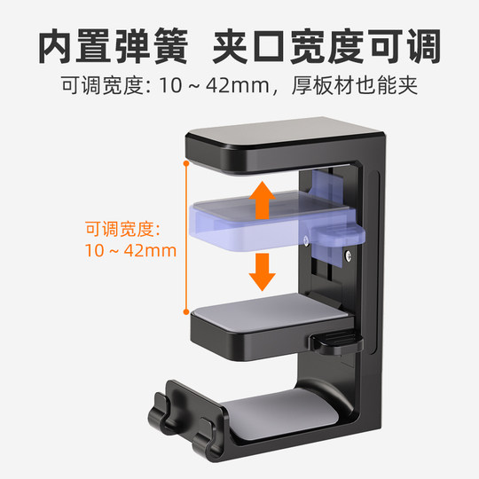 Поворотная настольная подставка для наушников с зажимом