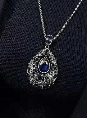 钛钢项链 余生有你水滴形毛衣链大气项链轻奢时尚百搭挂件配饰潮