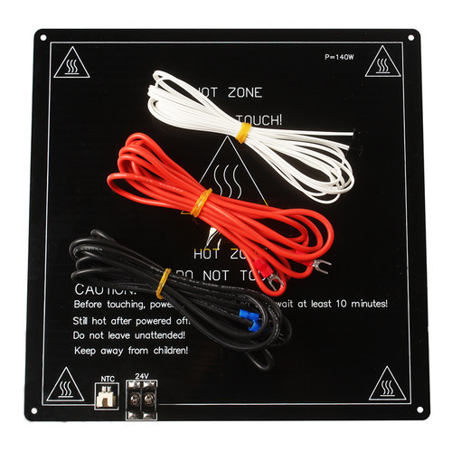 3DSWAY 3D打印机配件MK3铝基板热床平台24V加热床圆角沉孔铝板220 - 图1