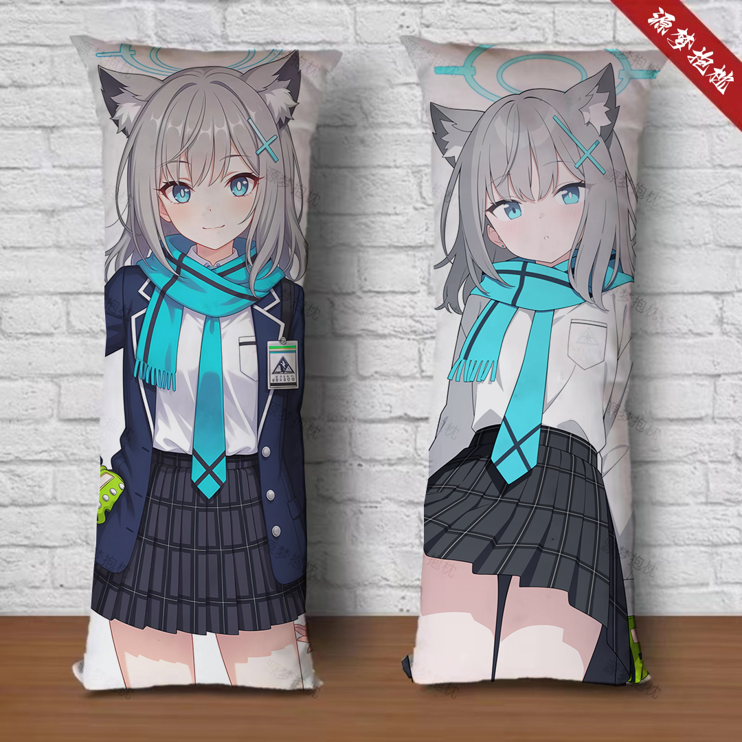 碧蓝档案砂狼白子shiroko等身抱枕定制游戏动漫长条2way枕头礼物 - 图2