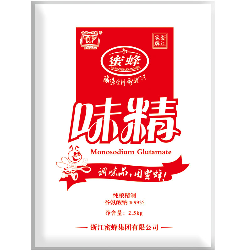 浙江省蜜蜂牌无盐味精大袋商用新一代5斤厨房食堂20包起免邮整件-图3