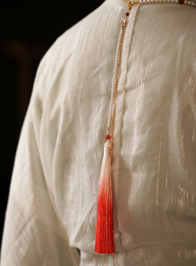 遇见美好合成珠烧蓝圆珠链蝴蝶