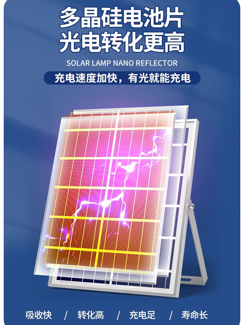 2024新款纳米太阳能户外庭院灯家用室外防水新型农村照明led路灯 - 图1