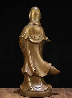 纯铜坐莲观音神像 柳枝净瓶观世音菩萨 风水家居客厅供奉神像摆件