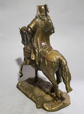 大号纯铜成吉思汗像一代天骄铁木真骑马风水家居历史人物桌面摆件