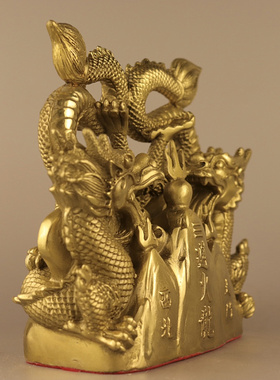 纯铜三避火龙厨房西北角火烧天门乾卦位招财装饰家居摆件十品包邮