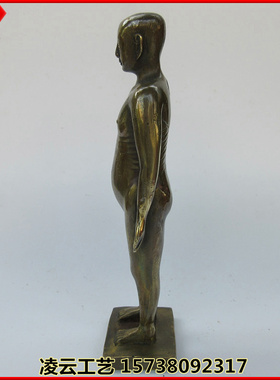 黄铜中医人体模型诊所药房摆件