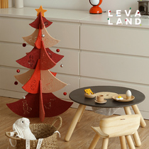 Levaland Felt Christmas Tree Children Diy Handmade Room Decoration Laminated Tree Detachable Containing New Year Gifts