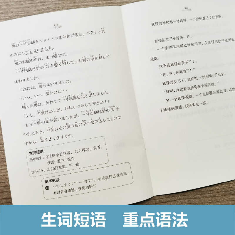 5册日语分级阅读初级教猫跳舞的狐狸/糖球·去年的树/无花果树/野蔷薇/一寸法师 n4n5级别日汉对照中日双语日本文学读物书籍-图1