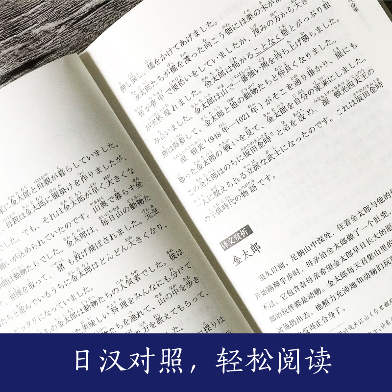 正版包邮晨读夜诵日本民间故事大全扫码听音频日汉对照读物有声版日汉双语日本民间故事趣味故事大全集书日语初级阅读书籍-图2