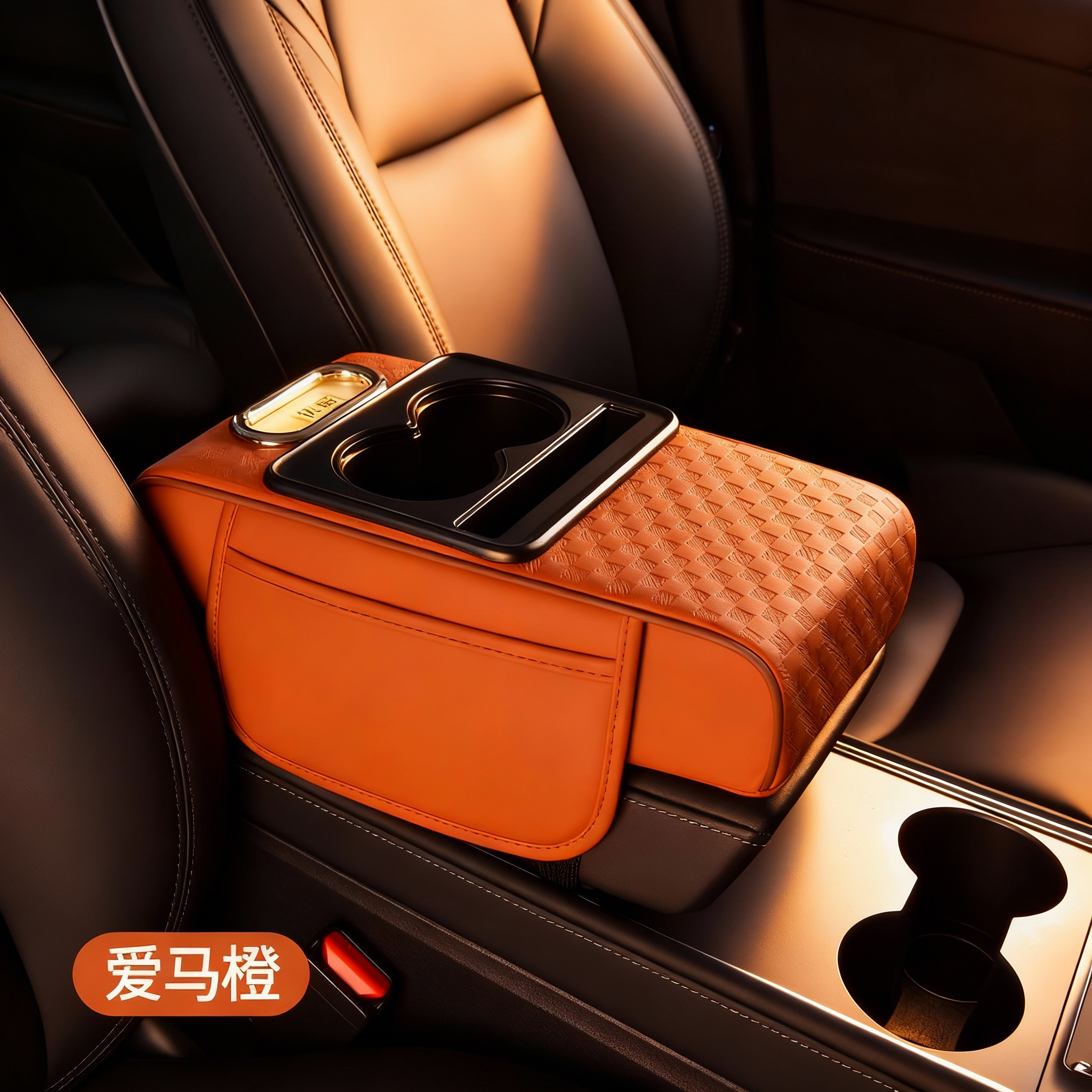 汽车中央扶手车载箱增高垫四合一多功能纸巾盒保护套水杯架置物盒,淘宝优惠券,粉丝福利购,淘宝优惠卷