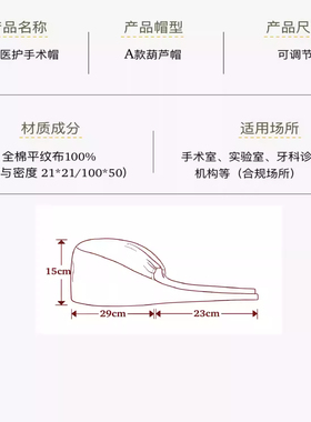 摩登医护手术室帽葫芦帽原创设计纯棉卡通印花松紧款2025新品中厚